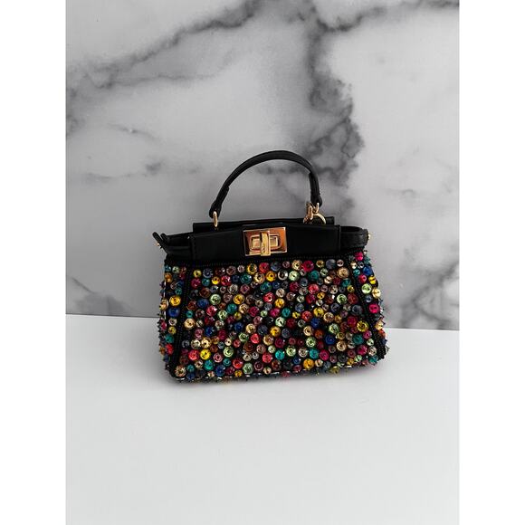 Fendi multicolor beaded mini peekaboo - Picture 5 of 7